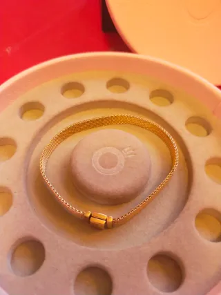 Pulsera Pandora Malla Oro Rosa