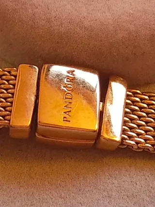 Pulsera Pandora Malla Oro Rosa