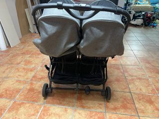 Carro gemelar Inglesina gris