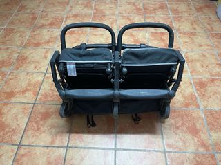 Carro gemelar Inglesina gris