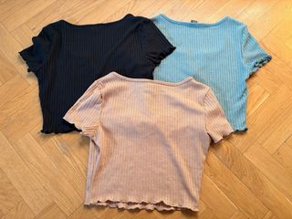 4 Camisetas Negras Talla S