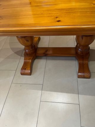 Mesa comedor pino ovalada