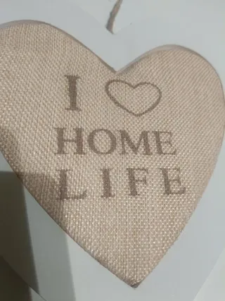 Decorazione a cuore I LOVE HOME LIFE