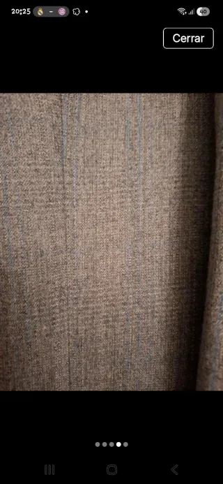 Traje de lana 100% caballero gris con raya azul.