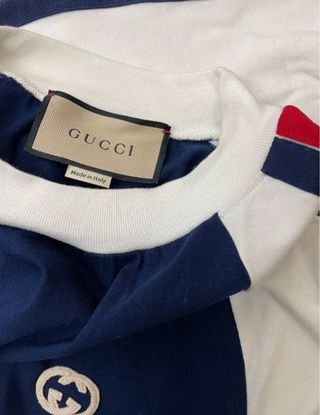 Camiseta Gucci Azul y Blanca Nueva