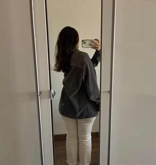 Sobrecamisa gris Zara mujer