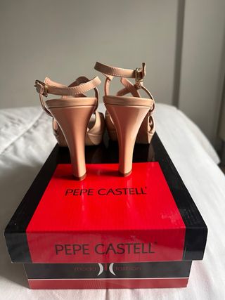 Sandalias Pepe Castell Nude Tacon