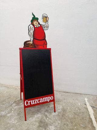 Pizarra Cruzcampo Roja XXL años 90