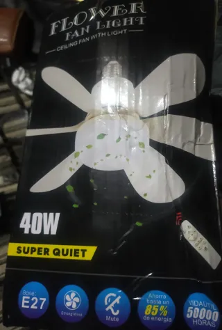 Lámpara Ventilador 40W 20.5 Ancho