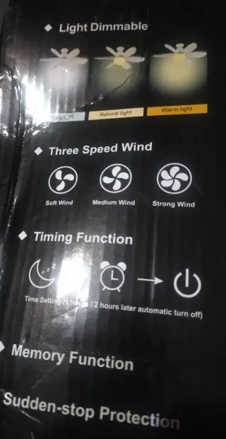 Lámpara Ventilador 40W 20.5 Ancho
