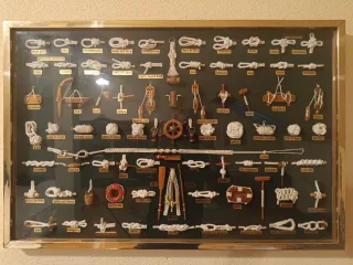 Cuadro Nudos Marineros Madera y Tela