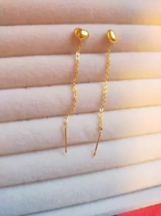 Pendientes Corazón Chapados Oro