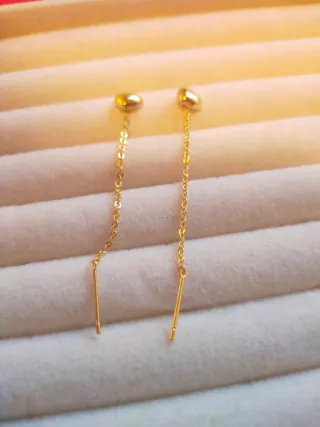 Pendientes Corazón Chapados Oro