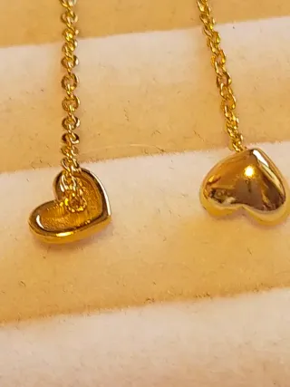 Pendientes Corazón Chapados Oro