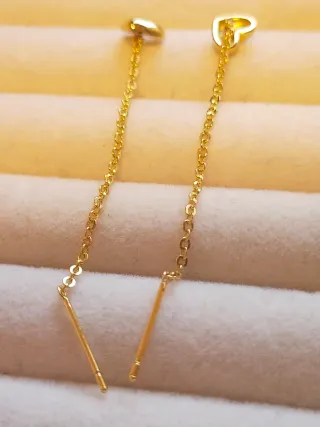 Pendientes Corazón Chapados Oro