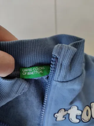 Felpa Benetton bimbo 2-3 anni celeste