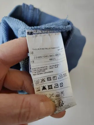 Felpa Benetton bimbo 2-3 anni celeste