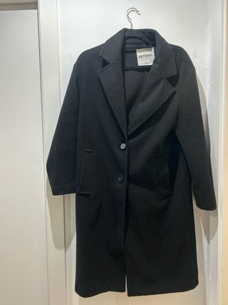 ABRIGO MUJER PAÑO NEGRO - TALLA S