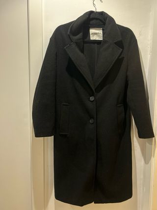 ABRIGO MUJER PAÑO NEGRO - TALLA S