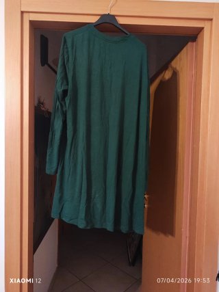 Abito comodo verde taglia unica