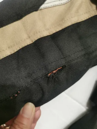 Chaqueta Cordura Moto Negra y Beige