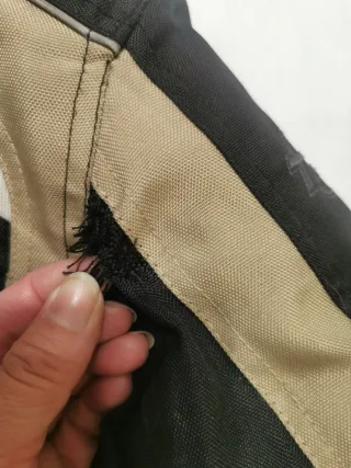 Chaqueta Cordura Moto Negra y Beige