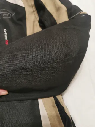 Chaqueta Cordura Moto Negra y Beige