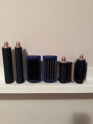 Dyson Airwrap Azul y Dorado Rosa