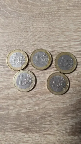 Lote 5 monedas 1€ Mozart