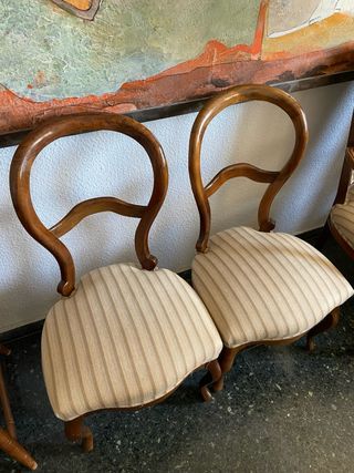 Pack 2 Sillas Madera Tapizadas Beige