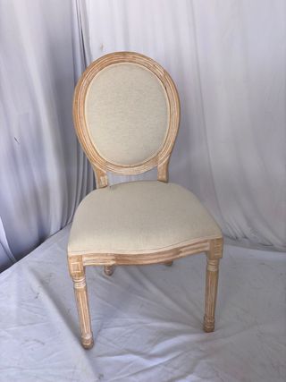 Silla de comedor estilo Luis XVI beige