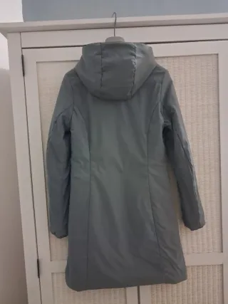 Giubbotto K-Way nero e grigio. Double face.