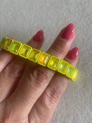 Pulseira com Cristais Amarelos