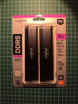 Crucial Pro DDR5 32GB (2x16GB) 6000MHz CL36