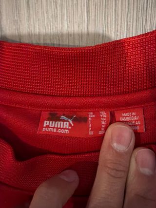 Camiseta Puma Talla S Roja Ligera Vintage