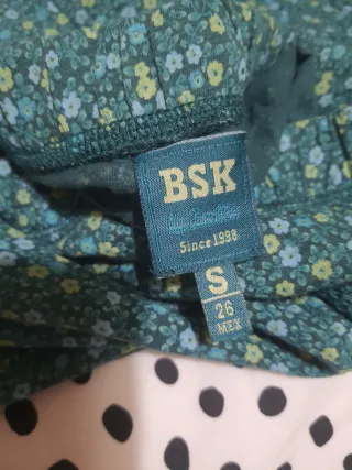 Camiseta palabra de honor BSK floral Talla S