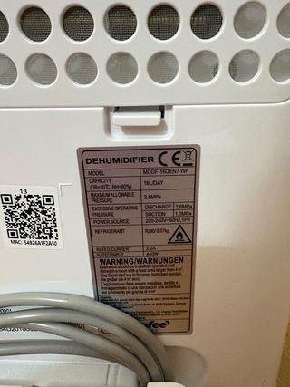 Deshumidificador Comfee 16L Blanco