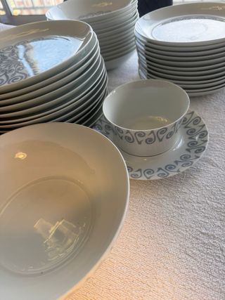 Vajilla porcelana Bidasoa 40 piezas completa diseñ