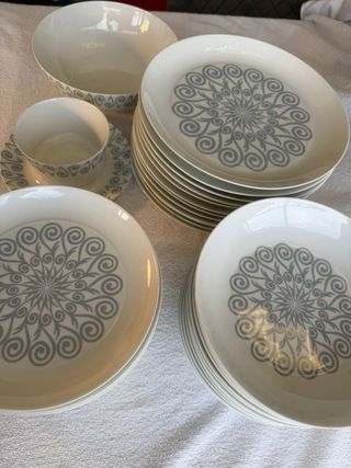 Vajilla porcelana Bidasoa 40 piezas completa diseñ