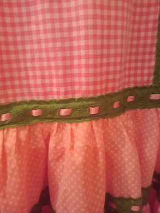 Bata Rociera Rosa y Verde