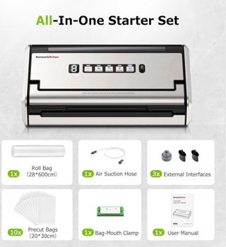 Sellador de vacío Bonsenkitchen Acero Inoxidable