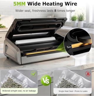 Sellador de vacío Bonsenkitchen Acero Inoxidable