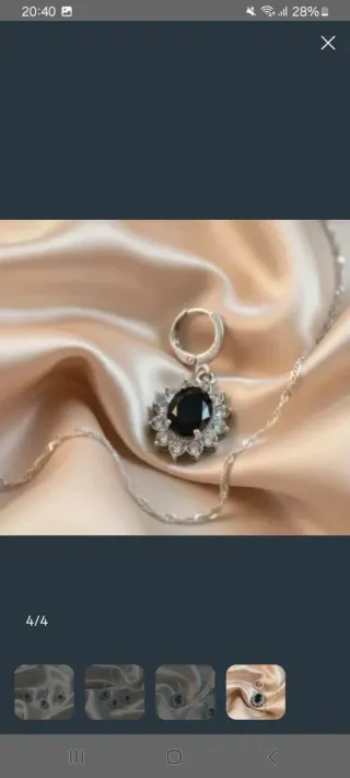 Set gioielli parure orecchini collana argento 925