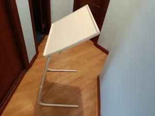 Mesa auxiliar plegable multiusos blanca