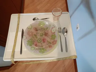 Mesa auxiliar plegable multiusos blanca