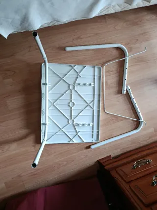 Mesa auxiliar plegable multiusos blanca