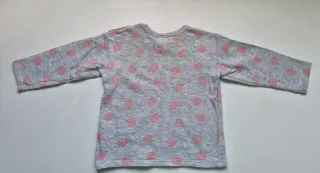 Camiseta H&M niña lunares rosa T. 86