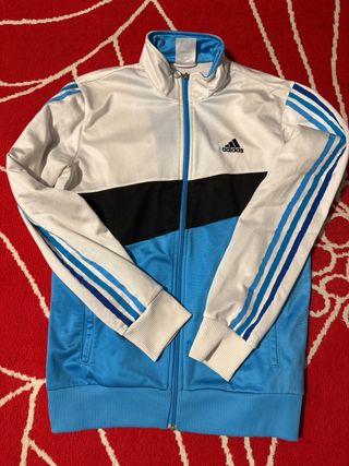 Sudadera Adidas Azul y Blanca