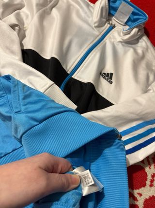Sudadera Adidas Azul y Blanca