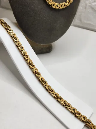 Conjunto bizantino Acero Quirúrgico Chapado oro